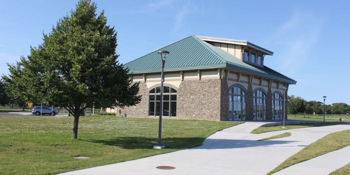 Geneva Visitor and Events Center side view looking East